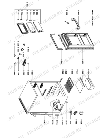 Схема №1 CFS 054 S 900 653 70 с изображением Дверца для холодильной камеры Whirlpool 481244079173