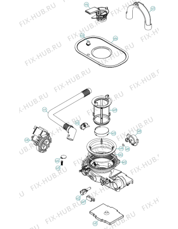 Взрыв-схема посудомоечной машины Asko D5425 NO   -Stainless (354383, DW90.1) - Схема узла 04