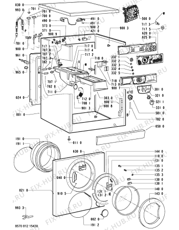 Схема №2 AWM81233 (F092406) с изображением Обшивка для стиралки Indesit C00343623