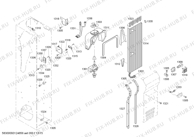 Схема №10 KBUDT4250A 42" SXS REFRIG (SS) DESIGNER HDL с изображением Пенопласт для посудомойки Bosch 00471835