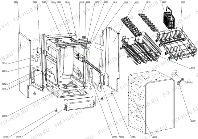 Схема №1 MI62210FX (279892, WQP12-9346B) с изображением Всякое для электропосудомоечной машины Gorenje 178531
