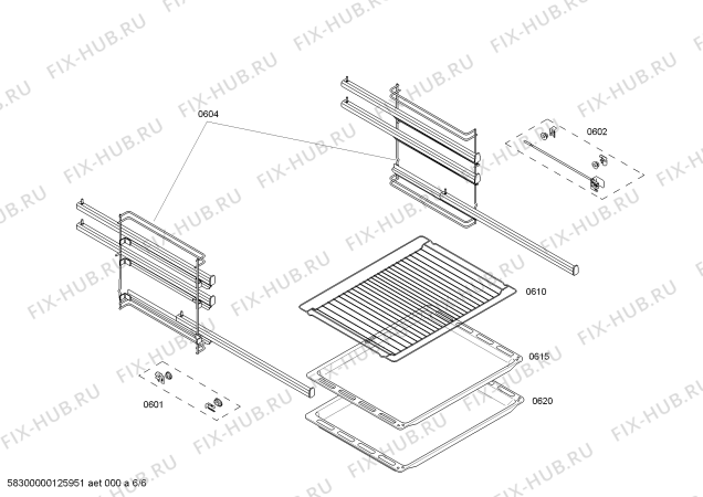 Взрыв-схема плиты (духовки) Bosch HEN60T053 - Схема узла 06