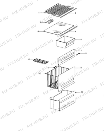 Взрыв-схема стиральной машины Tricity Bendix CPD94W - Схема узла Furniture