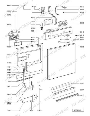 Схема №2 GSF 6625 PC IN с изображением Обшивка для посудомойки Whirlpool 481245373741