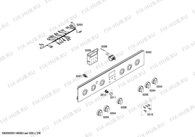 Схема №4 HP34W510J с изображением Переключатель для электропечи Siemens 00619344