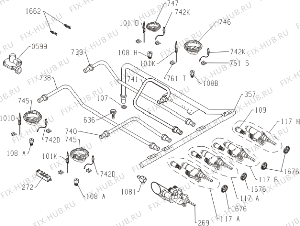 Взрыв-схема плиты (духовки) Gorenje K55320AW (326664, K53E3-29VT) - Схема узла 07