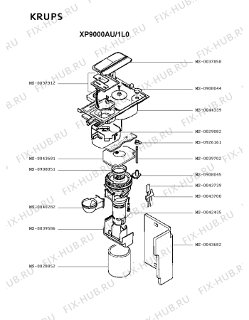 Схема №7 XP9000ME/1L0 с изображением Холдер фильтра  для электрокофеварки Krups MS-0044336