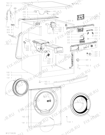 Схема №1 LOE9001 с изображением Модуль (плата) для стиралки Whirlpool 488000537221