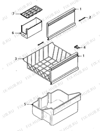 Взрыв-схема холодильника Electrolux TF777 - Схема узла Furniture