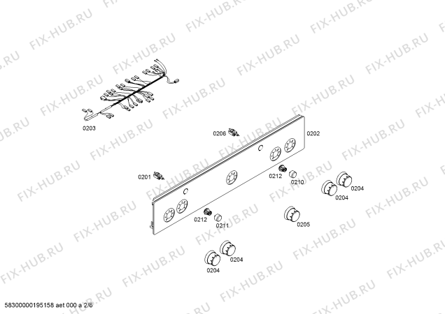 Схема №4 HGA223326Z с изображением Ручка выбора температуры для плиты (духовки) Bosch 10001476