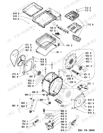 Схема №2 AWA 5106 с изображением Микропереключатель для стиралки Whirlpool 481228219482
