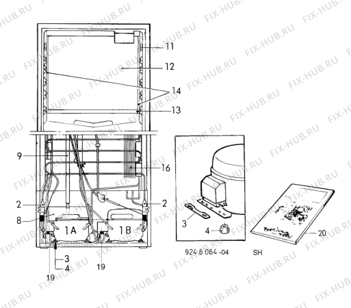 Взрыв-схема холодильника Electrolux TR1068SLG - Схема узла C10 Cold, users manual