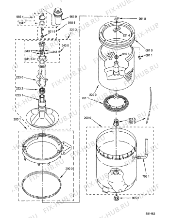 Взрыв-схема сушильной машины Whirlpool 3LBR6132EAWM (F092418) - Схема узла