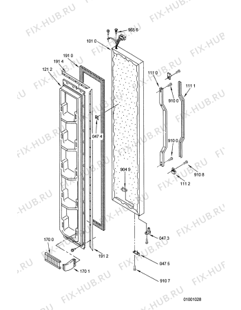 Схема №6 ART 730 с изображением Фитинг для холодильной камеры Whirlpool 481946089615