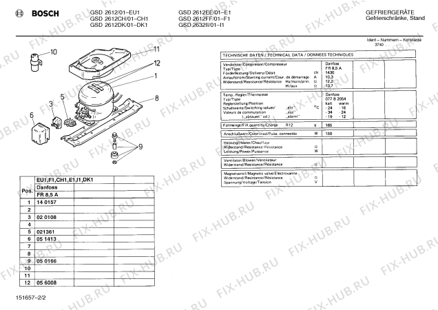 Взрыв-схема холодильника Bosch GSD2632II - Схема узла 02