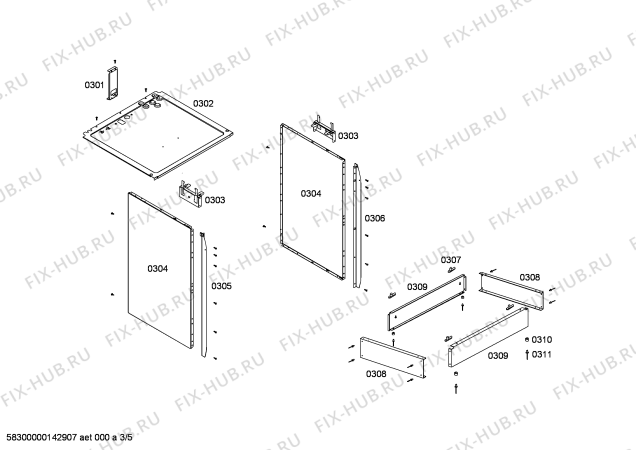 Схема №2 FN102P14SC с изображением Панель для духового шкафа Bosch 00671717