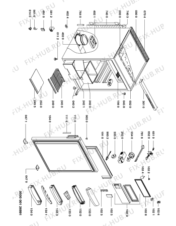 Схема №1 ART 401-2/G с изображением Обшивка для холодильной камеры Whirlpool 481946089374