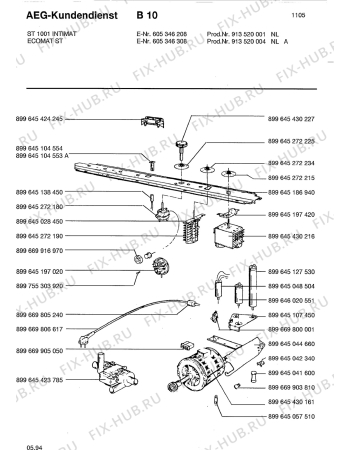 Взрыв-схема комплектующей Zanker ST 1001 INTIMAT  913 - Схема узла Electrical equipment