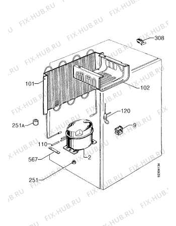 Взрыв-схема холодильника Zanussi ZP7140 - Схема узла Functional parts