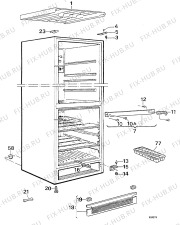 Взрыв-схема холодильника Arthurmartinelux AR3410W - Схема узла Tub