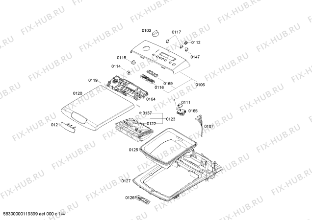 Схема №4 WOT20520IT Topp с изображением Панель управления для стиральной машины Bosch 00447610