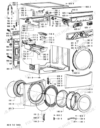 Схема №1 092 LS/CR с изображением Ручка (крючок) люка для стиралки Whirlpool 480111103134