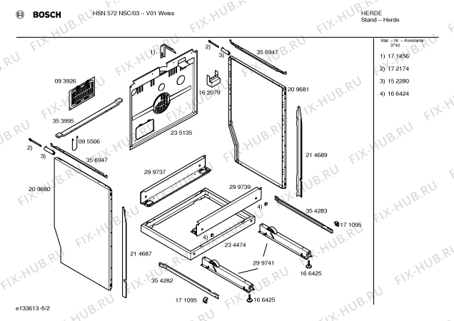 Схема №2 HSN572NSC с изображением Инструкция по эксплуатации для духового шкафа Bosch 00523383