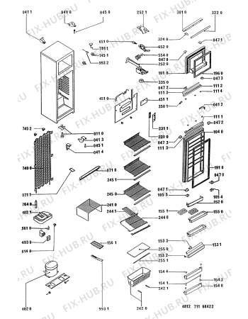 Схема №1 ARL093 ARL 093/IG с изображением Дверца для холодильника Whirlpool 481944229214