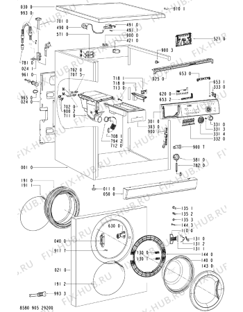 Схема №2 FL 1477 с изображением Емкость для стиралки Whirlpool 481241818663