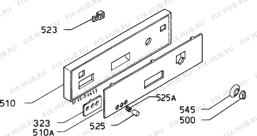 Взрыв-схема посудомоечной машины Electrolux BW4520 - Схема узла Command panel 037