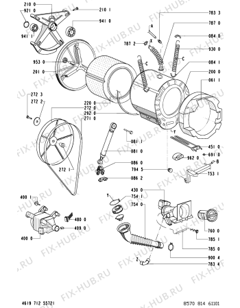 Схема №1 AWM 8142-NORDIC с изображением Обшивка для стиральной машины Whirlpool 481245210555