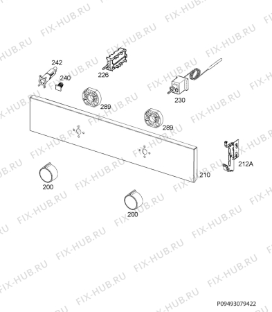 Взрыв-схема плиты (духовки) Ikea GORLIG 20411703 - Схема узла Command panel 037