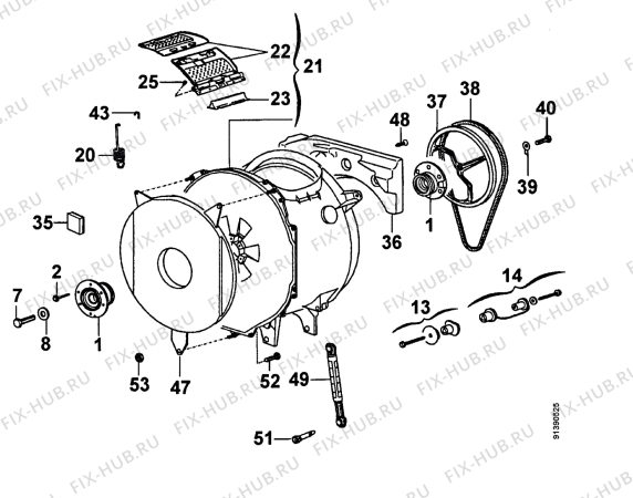 Взрыв-схема стиральной машины Zanussi TL573C - Схема узла Section 3