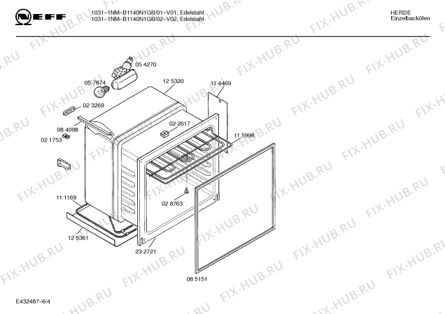 Схема №5 B1140N1GB 10311NM с изображением Панель для плиты (духовки) Bosch 00286797