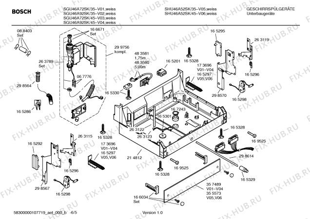 Схема №3 SGU5662SK с изображением Инструкция по эксплуатации для электропосудомоечной машины Bosch 00586644