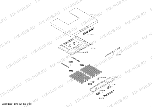 Схема №1 CD646850 Neff с изображением Вентиляционный канал для электровытяжки Bosch 11028109