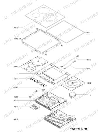 Схема №1 ACM 811 NE с изображением Модуль (плата управления) Whirlpool 481010717555