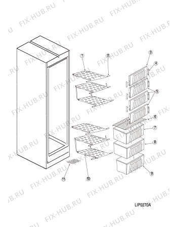 Взрыв-схема холодильника Indesit SFR167S (F074561) - Схема узла