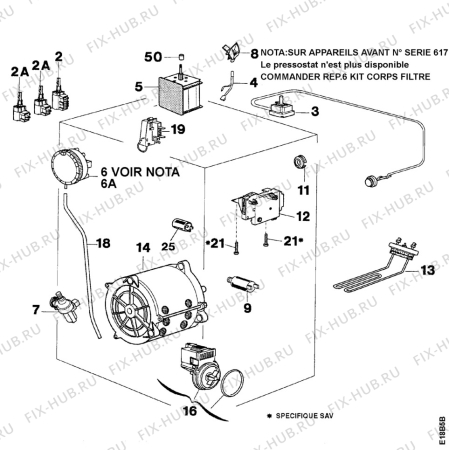 Взрыв-схема стиральной машины Zanussi TL565 - Схема узла Electrical equipment