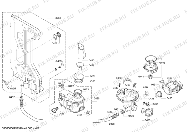 Схема №3 3VI500XA с изображением Модуль управления для посудомойки Bosch 00651063