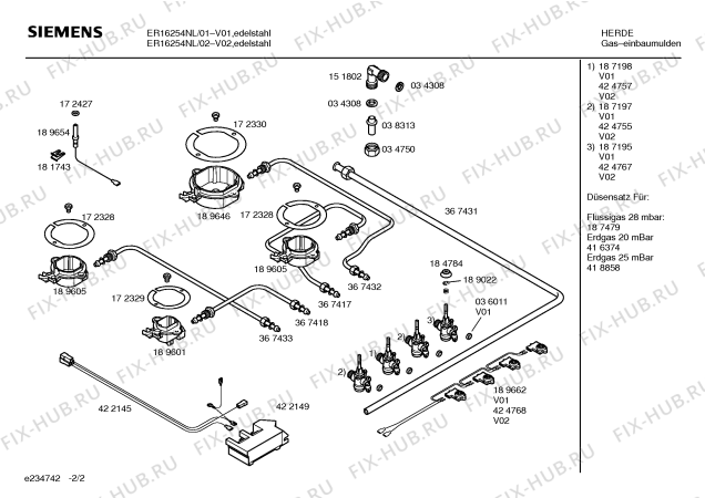 Взрыв-схема плиты (духовки) Siemens ER16254NL Siemens - Схема узла 02