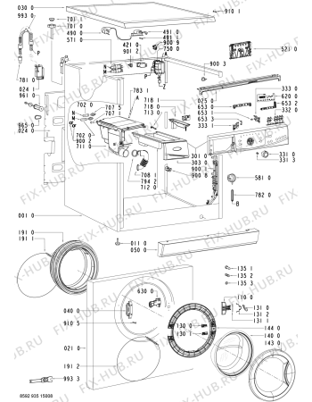 Схема №2 AWO/D 7210 с изображением Микромодуль для стиралки Whirlpool 480111102844