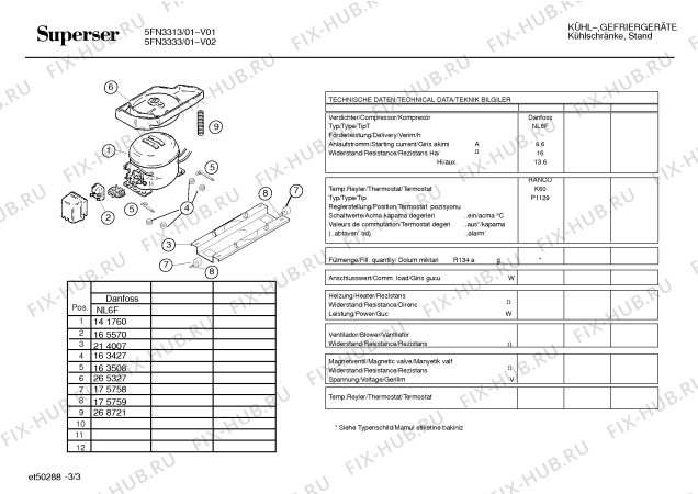 Схема №2 5FN3333 с изображением Контейнер для холодильника Bosch 00268040