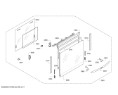 Схема №5 B96C43N0MK с изображением Панель управления для плиты (духовки) Bosch 00706541