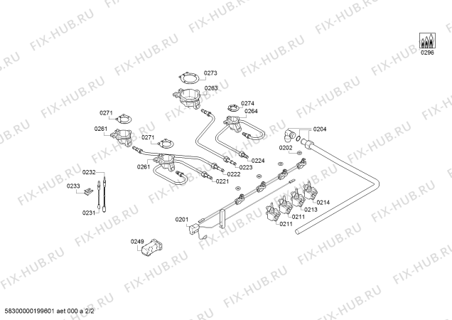 Схема №2 PGP6B6O90R VS 60F NEGRA 4G CI BO с изображением Головка поджига для плиты (духовки) Bosch 10005507