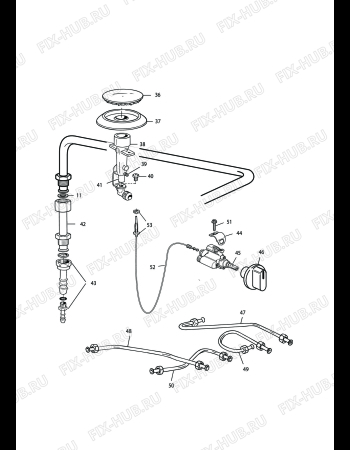 Взрыв-схема плиты (духовки) DELONGHI HGW 554 - B50 S GB - Схема узла 3