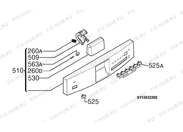 Взрыв-схема посудомоечной машины Husqvarna Electrolux QB971X - Схема узла Command panel 037