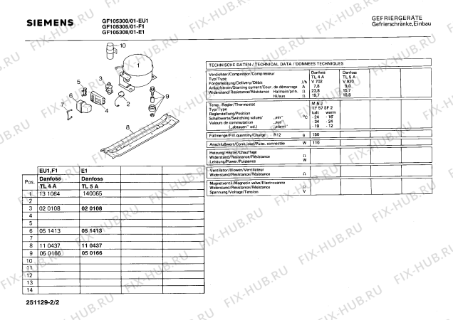 Взрыв-схема холодильника Siemens GF105308 - Схема узла 02