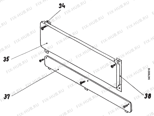 Взрыв-схема плиты (духовки) Electrolux CGL528W - Схема узла Section 2