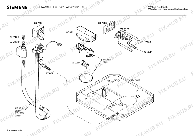 Схема №4 WI54510 SIWAMAT PLUS 5451 с изображением Панель управления для стиралки Siemens 00283078